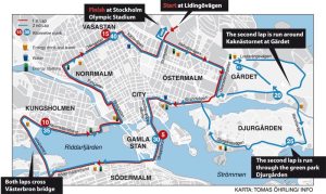 Stockholm Marathon map
