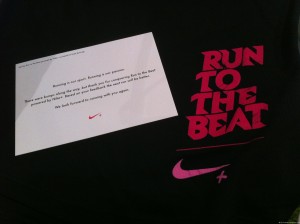 Nike Run To The Beat 2013 black shirt